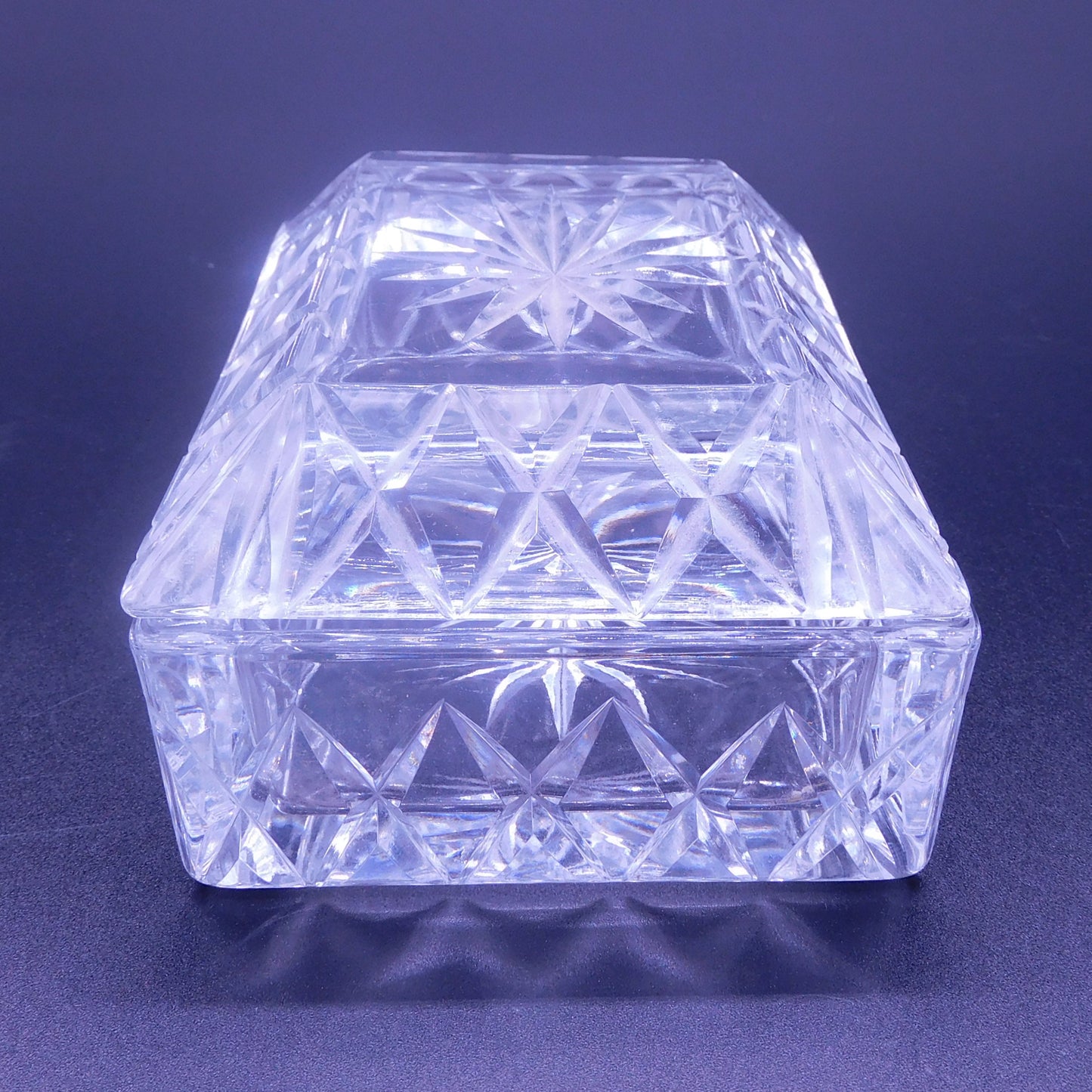 Elegant Vintage Glass Jewelry Box with Lid - Decorative Trinket Box, Perfect for Storing Jewelry (7115) Free Shipping