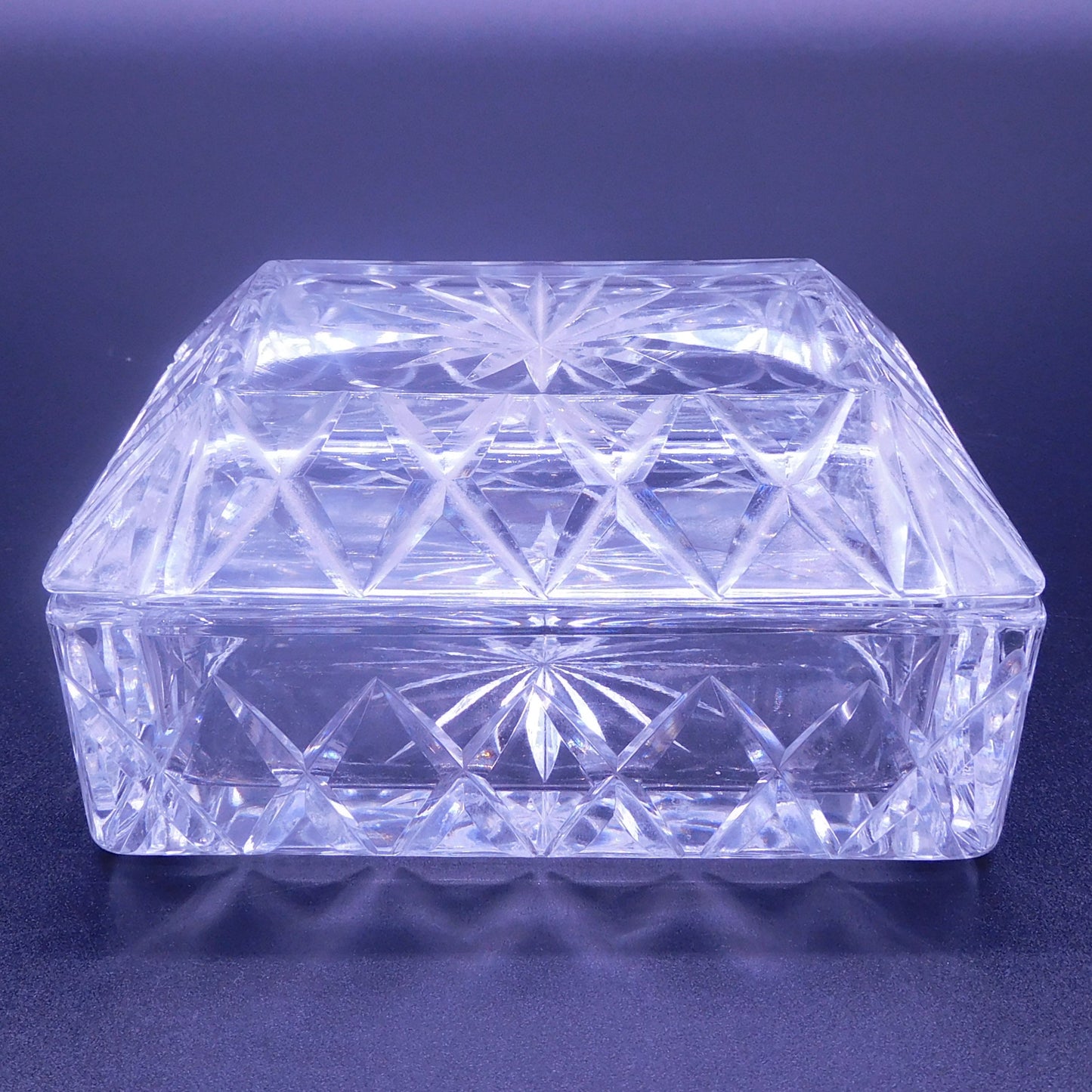 Elegant Vintage Glass Jewelry Box with Lid - Decorative Trinket Box, Perfect for Storing Jewelry (7115) Free Shipping