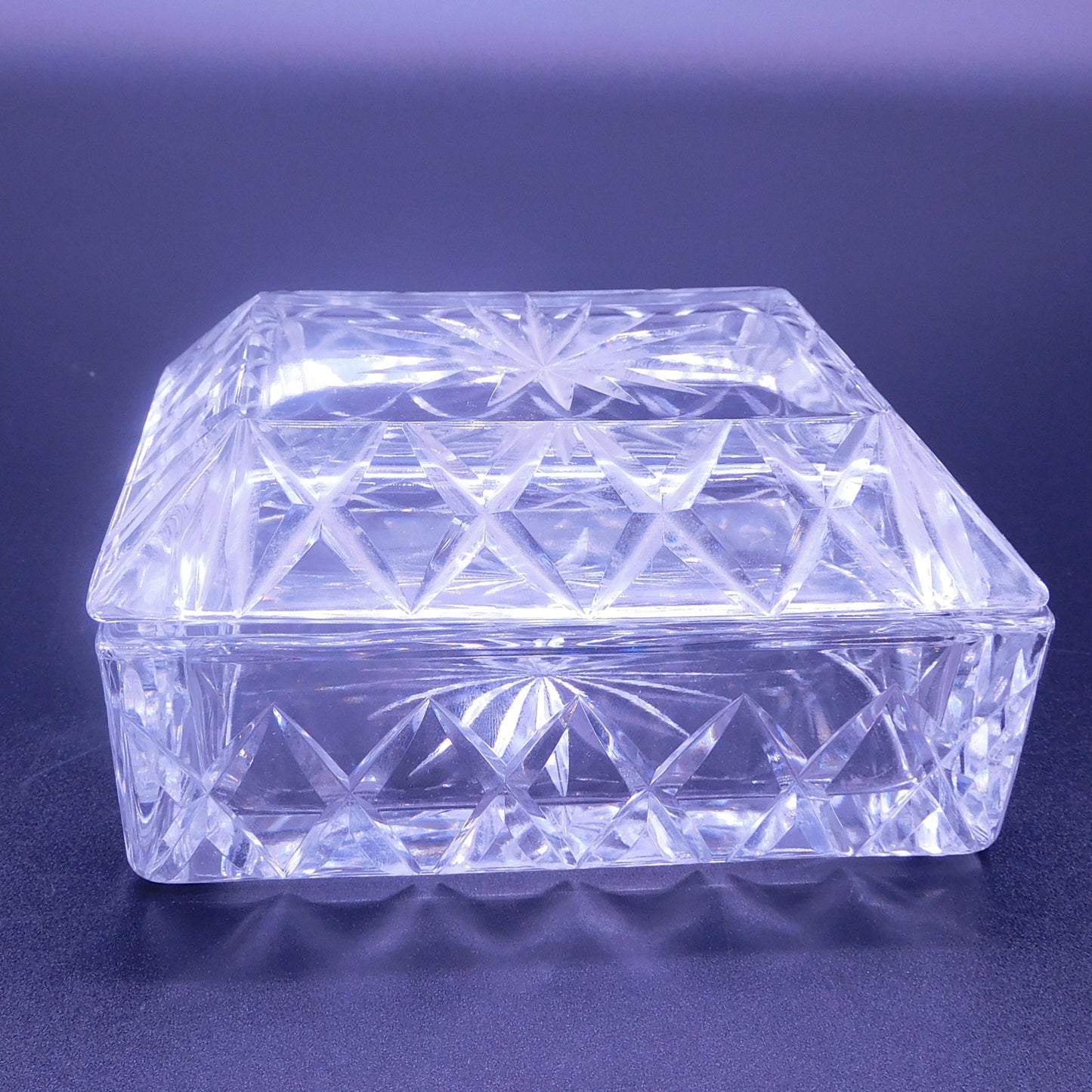 Elegant Vintage Glass Jewelry Box with Lid - Decorative Trinket Box, Perfect for Storing Jewelry (7115) Free Shipping