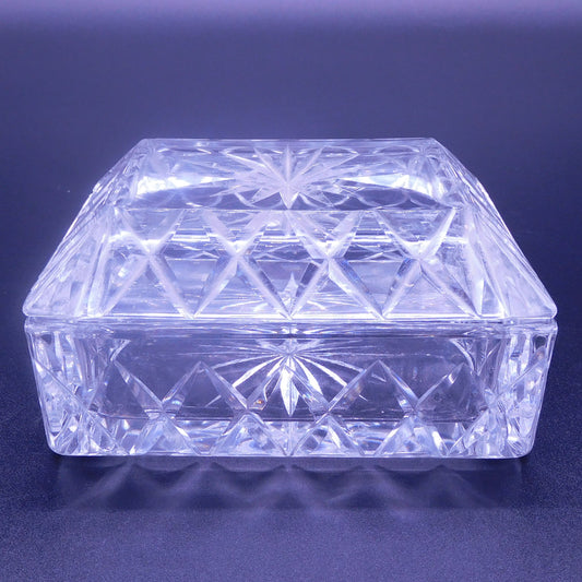 Elegant Vintage Glass Jewelry Box with Lid - Decorative Trinket Box, Perfect for Storing Jewelry  (7115) Free Shipping