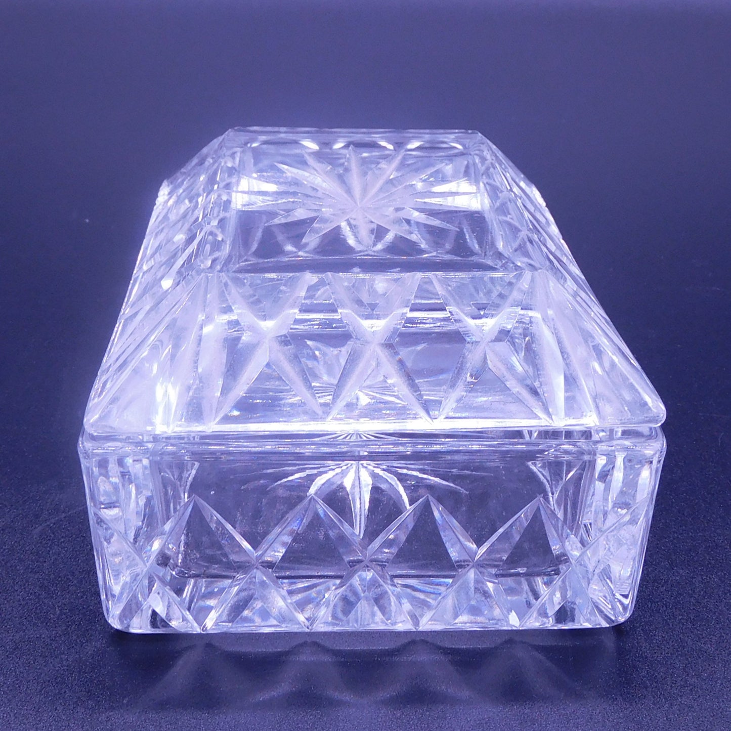 Elegant Vintage Glass Jewelry Box with Lid - Decorative Trinket Box, Perfect for Storing Jewelry  (7115) Free Shipping